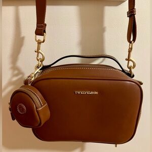 TWELVElittle Brown Crossbody Bag with Coin Pouch